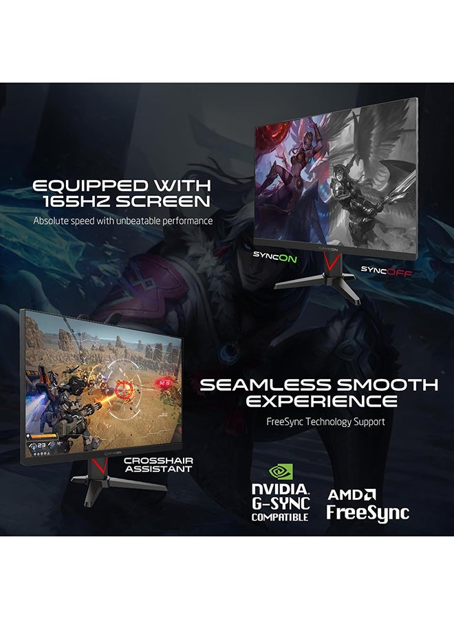 GAMEON 24 Inch FHD (1920x1080) 165Hz 1ms Flat IPS Gaming Monitor with G-sync and Free Sync GOE24FHD165 Black - Image 4