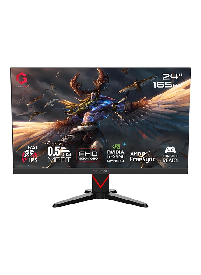 GAMEON 24 Inch FHD (1920x1080) 165Hz 1ms Flat IPS Gaming Monitor with G-sync and Free Sync GOE24FHD165 Black - Image 1