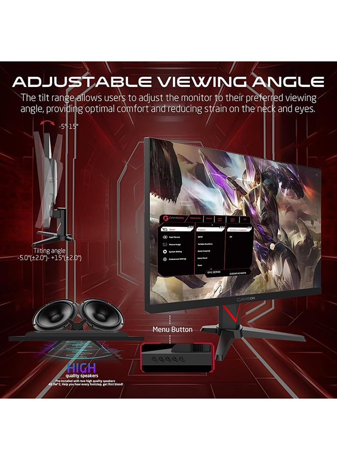 GAMEON 24 Inch FHD (1920x1080) 165Hz 1ms Flat IPS Gaming Monitor with G-sync and Free Sync GOE24FHD165 Black - Image 3