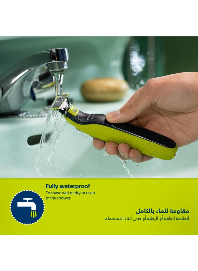 OneBlade Face And Body QP2824 Dual-Sided Blade Unique OneBlade Technology 45min Cordless Waterproof Electric Beard Trimmer And Shaver Lime Green,Charcoal Grey - https://f.nooncdn.com/p/pnsku/N53407479A/45/_/1728026505/85d5ff20-1f63-4414-9d39-57db09286a1c.jpg?format=jpg&width=original