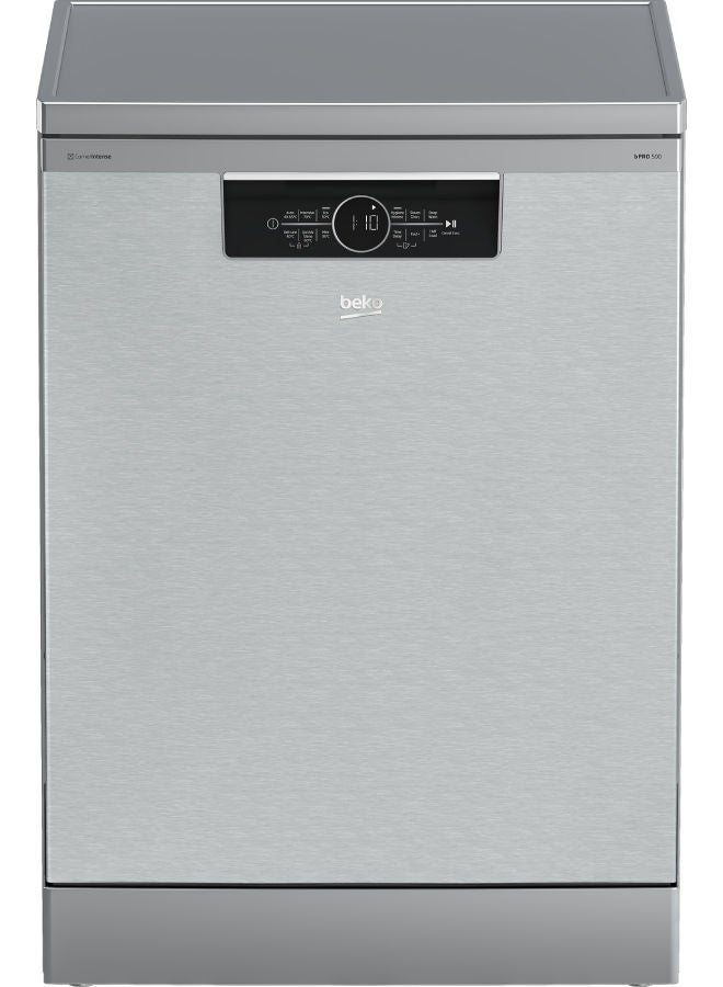 Beko - Dishwasher 6 program 15 person - Inox - LED Display - (CornerIntense)-Hygiene -SteamGloss-Fast+ - Half load- Inv. BDFN36531XC Pearl Inox - Image 1