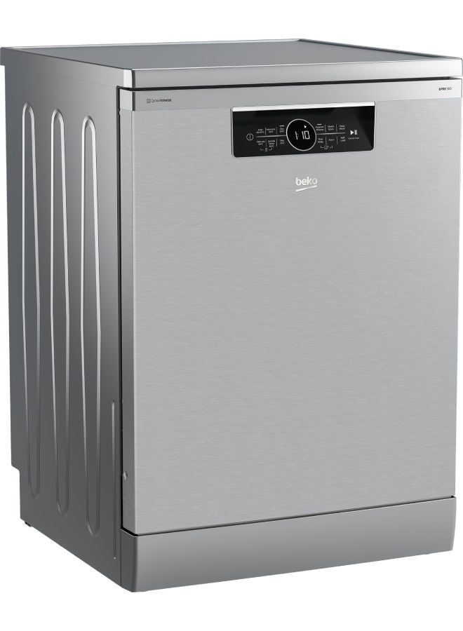 Beko - Dishwasher 6 program 15 person - Inox - LED Display - (CornerIntense)-Hygiene -SteamGloss-Fast+ - Half load- Inv. BDFN36531XC Pearl Inox - Image 1
