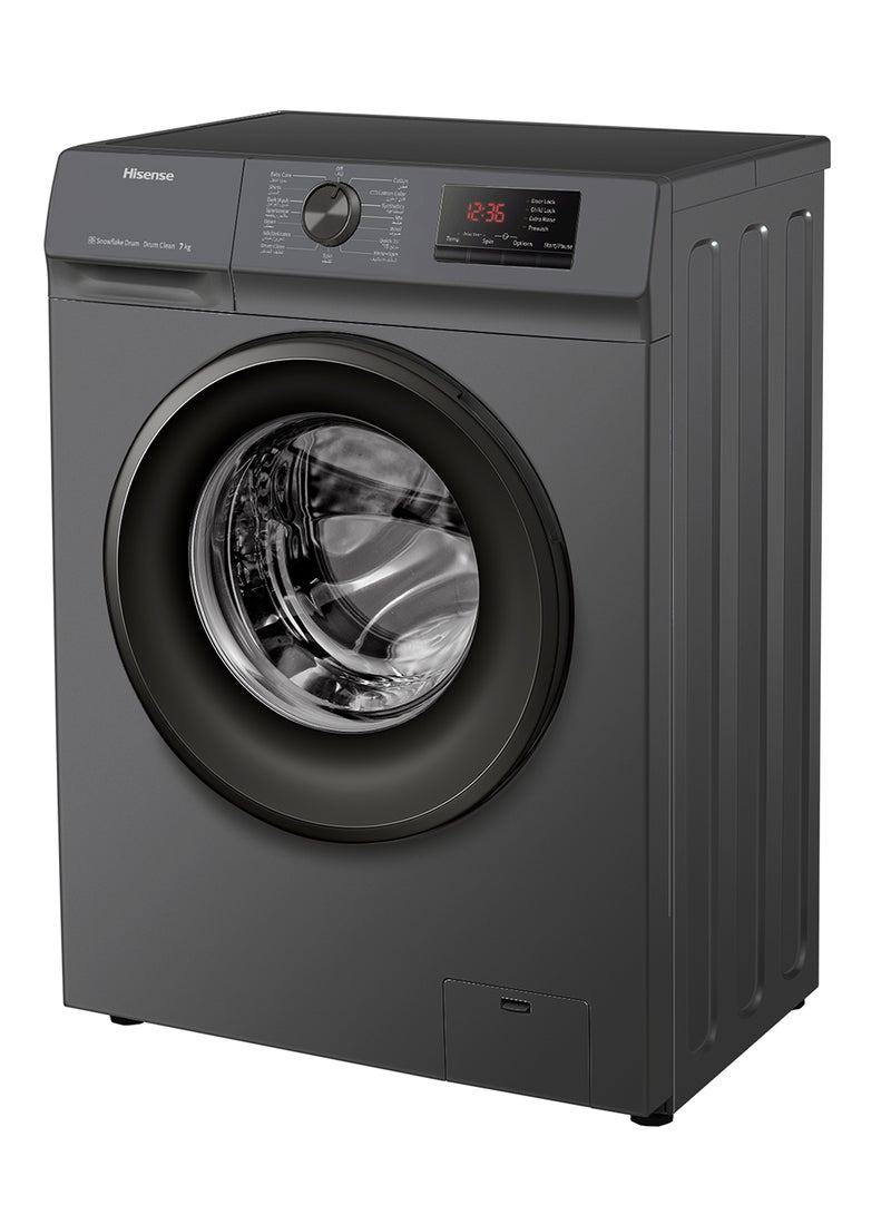 Hisense 7Kg Front Loading Washing Machine 1200 Rpm, With Pause & Add, Drum Clean, Silver Color, Model Wfvb7012Mt -1 Years Full Warranty 7 kg WFVB7012MT Titanium - Image 5