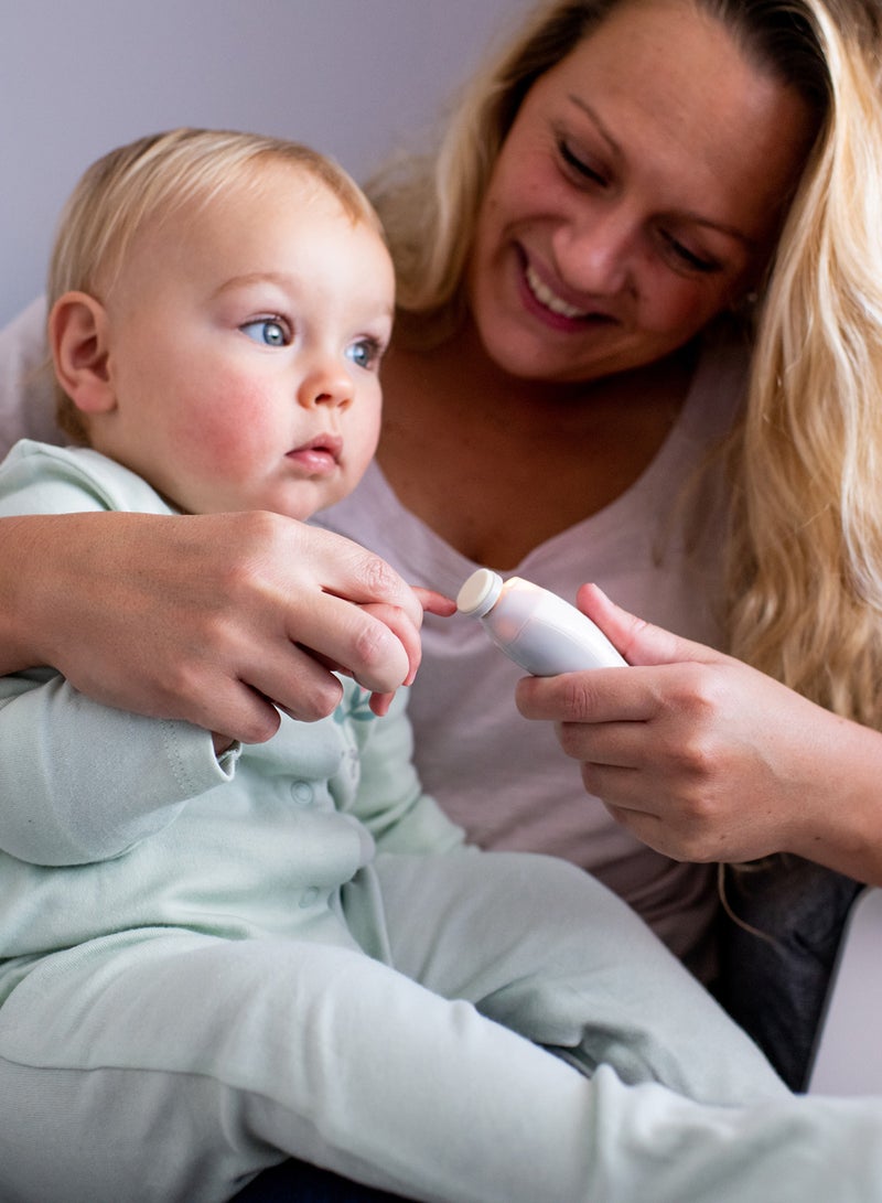 تومي تيبي ماكينة تشذيب أظافر الأطفال والرضع الكهربائية لمدة 0 أشهر فما فوق، باللون الأبيض - Image 5