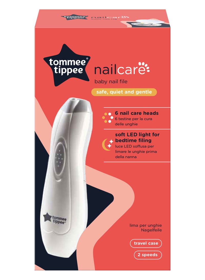 تومي تيبي ماكينة تشذيب أظافر الأطفال والرضع الكهربائية لمدة 0 أشهر فما فوق، باللون الأبيض - Image 2