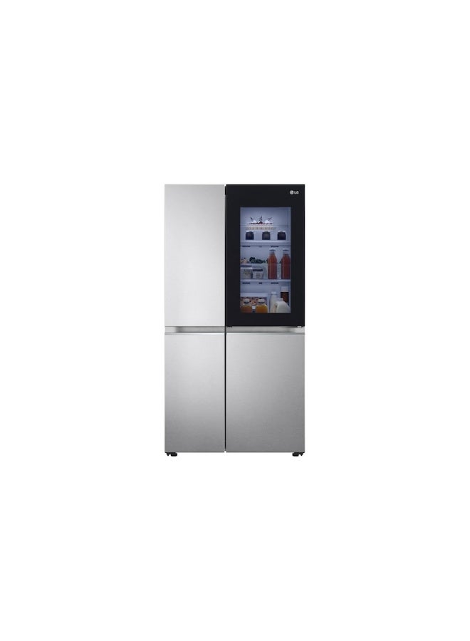 LG Side By Side Refrigerator 18.4Cu.ft, Freezer 9.7Cu.ft, Inverter Linear, Wifi 792 L LS32HJBVLV Platinum Silver LS32HJBVLV Platinum Silver - Image 1