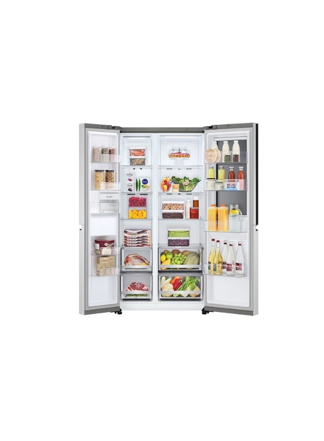 LG Side By Side Refrigerator 18.4Cu.ft, Freezer 9.7Cu.ft, Inverter Linear, Wifi 792 L LS32HJBVLV Platinum Silver LS32HJBVLV Platinum Silver - Image 2