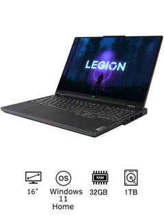 Legion Pro 5 Laptop With 16-Inch Display, Core i7-13700HX Processor/32GB RAM/1TB SSD/8GB NVIDIA GeForce RTX 4070 Graphics Card/Windows 11 English/Arabic Onyx Grey (Upgraded Version)