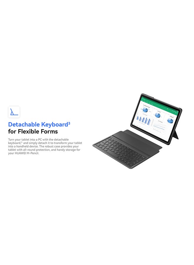هواوي - جهاز MatePad 11 2023، شاشة 11 بوصة بلون أسود جرافيت، وذاكرة وصول عشوائي (RAM) سعة 6 جيجابايت، وذاكرة داخلية 128 جيجابايت، وواي فاي - إصدار الشرق الأوسط - Image 1