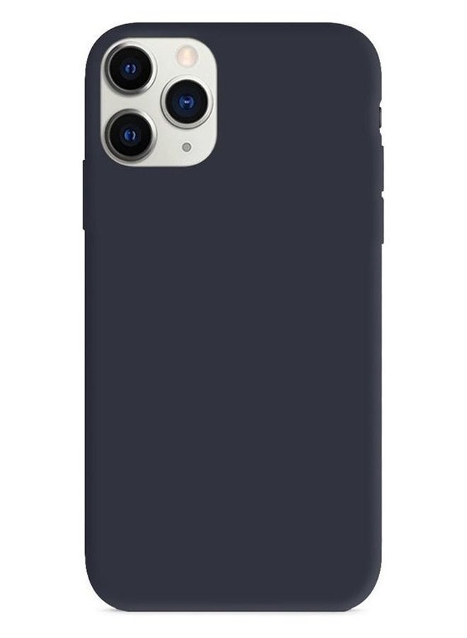 MARGOUN Silicone Case Cover For Apple Iphone 11 Pro Max Liquid Gel Soft Ultra Slim Shockproof Back Cover Full Body Protection - Dark Blue  - Image 1
