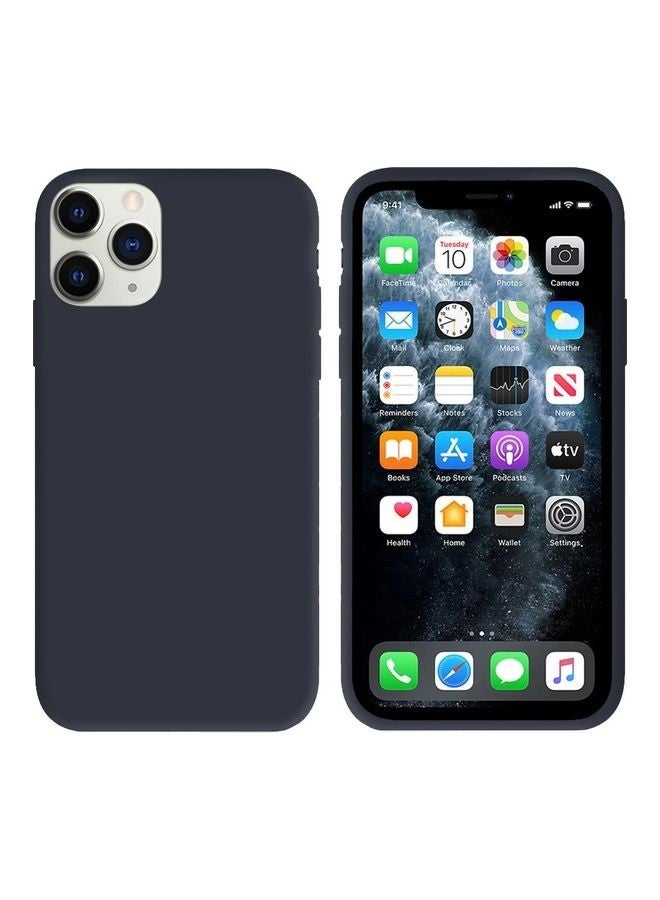 MARGOUN Silicone Case Cover For Apple Iphone 11 Pro Max Liquid Gel Soft Ultra Slim Shockproof Back Cover Full Body Protection - Dark Blue  - Image 2