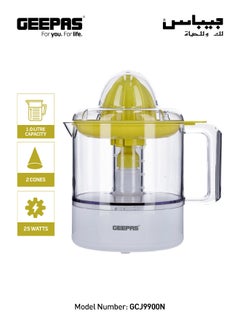 Portable Citrus Juicer With 2 Cones 1 L 25 W GCJ9900N White/Yellow - pnsku/N53408829A/45/_/1718704713/ca18f1cc-d512-4139-8fdd-81a7beb324e6