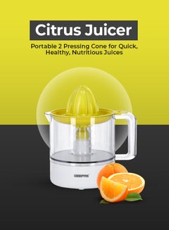 Portable Citrus Juicer With 2 Cones 1 L 25 W GCJ9900N White/Yellow - pnsku/N53408829A/45/_/1718704715/db5d3d23-9103-4c80-8cf5-de5fe771dd02