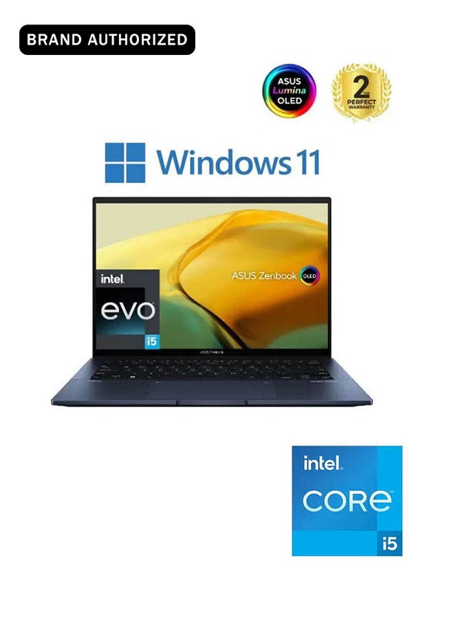 ASUS UX3402ZA-OLED005W Laptop With 14 Inch ASUS Core i5 Processor 8 gb Ram 512 tb SSD Intel Iris Xe Graphics Windows 11 English/Arabic Ponder Blue - Image 1