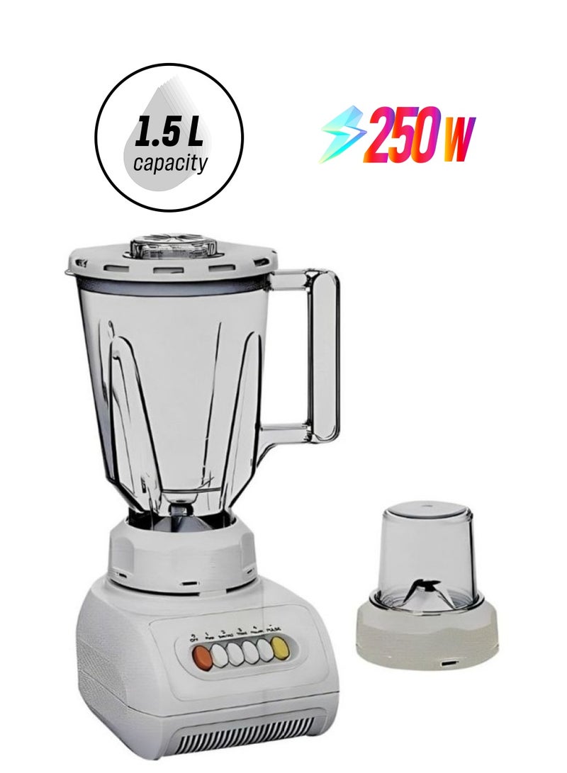 Electric Blender With Grinder 1.5 L 250 W DLC-B1411 White/Clear