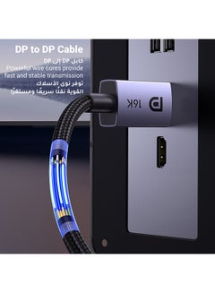 Ugreen 16K Displayport Cable 2.1 1M, DP 2.1 80Gbps, 16K@60Hz,8K@120Hz,4K@240Hz/144Hz/165Hz for Gaming, DP Cable Braided HDR,ARC,G-Sync,Free-Sync for Gaming Monitor,PC,Graphics Card, DP 16K 1Meter Black  - Image 4