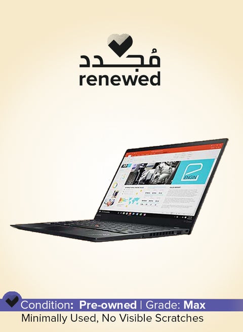 Renewed - Thinkpad x1 Carbon G5 Laptop With 14-Inch Display,Intel Core i5 Processor/7th Gen/8GB RAM/256 SSD/Intel HD Graphics English Black English Black