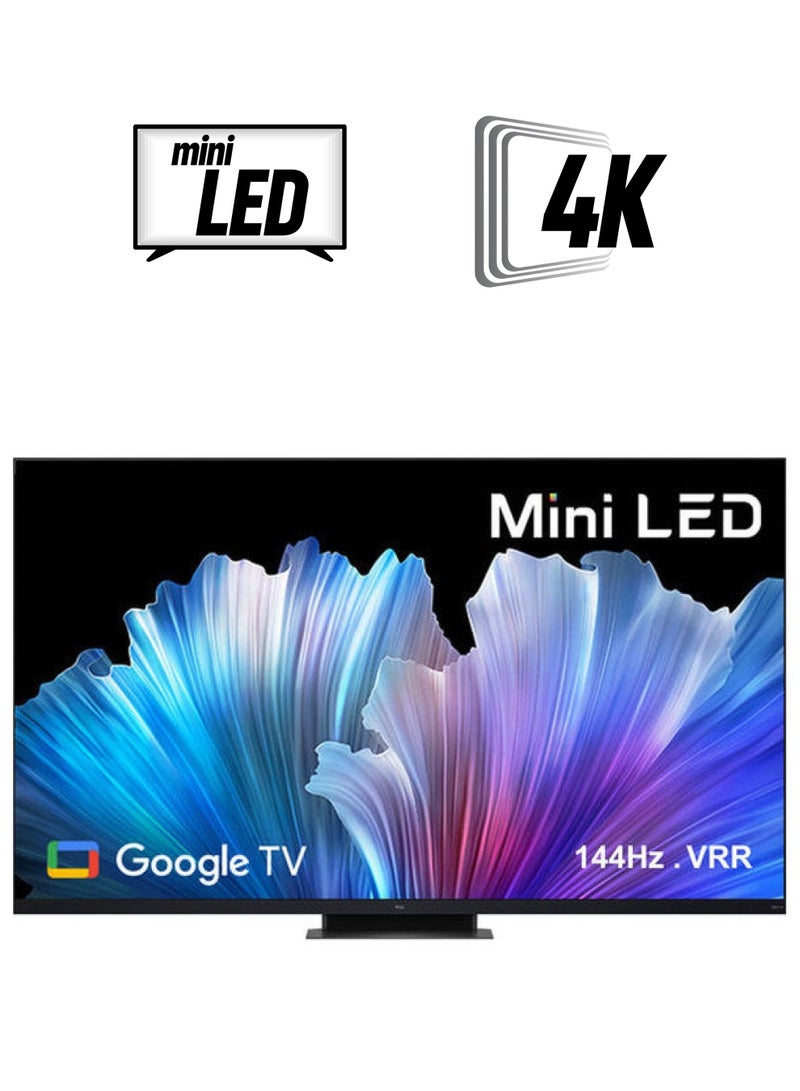 TCL 65 Inch 4K HDR10+ Smart Mini LED TV - 65C935 Black  - Image 1