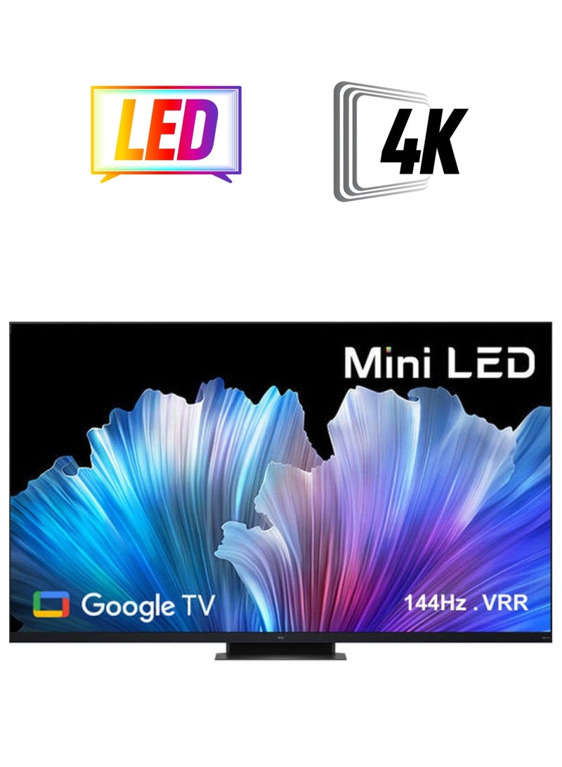 TCL 65 Inch 4K HDR10+ Smart Mini LED TV - 65C935 Black  - Image 1