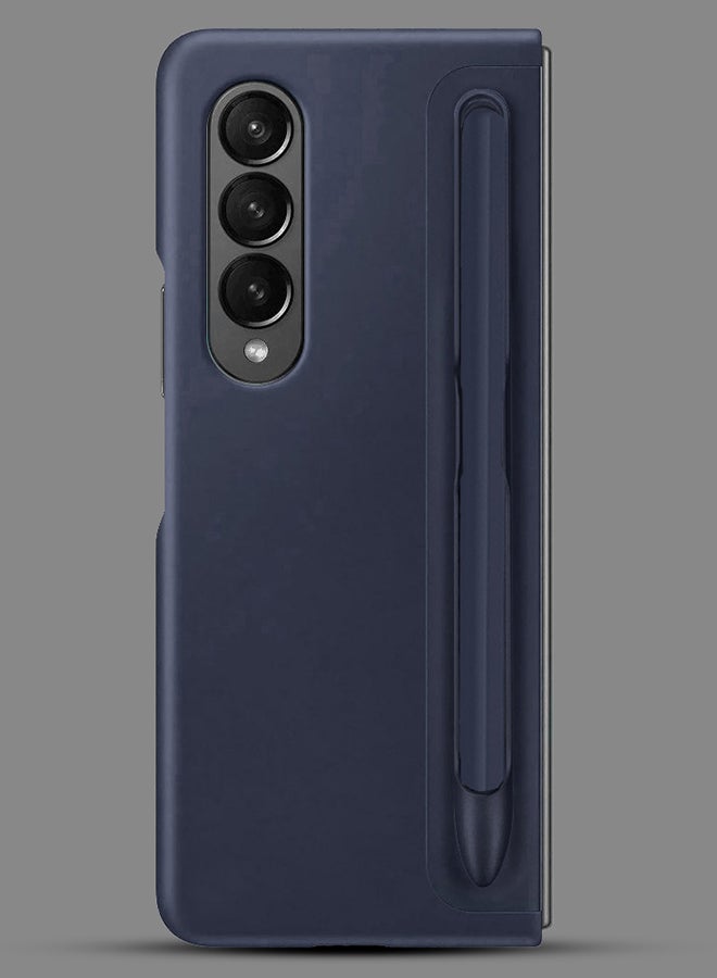 MARGOUN Samsung Galaxy Z Fold4 Standing Case With Pen Dark Blue - Image 3