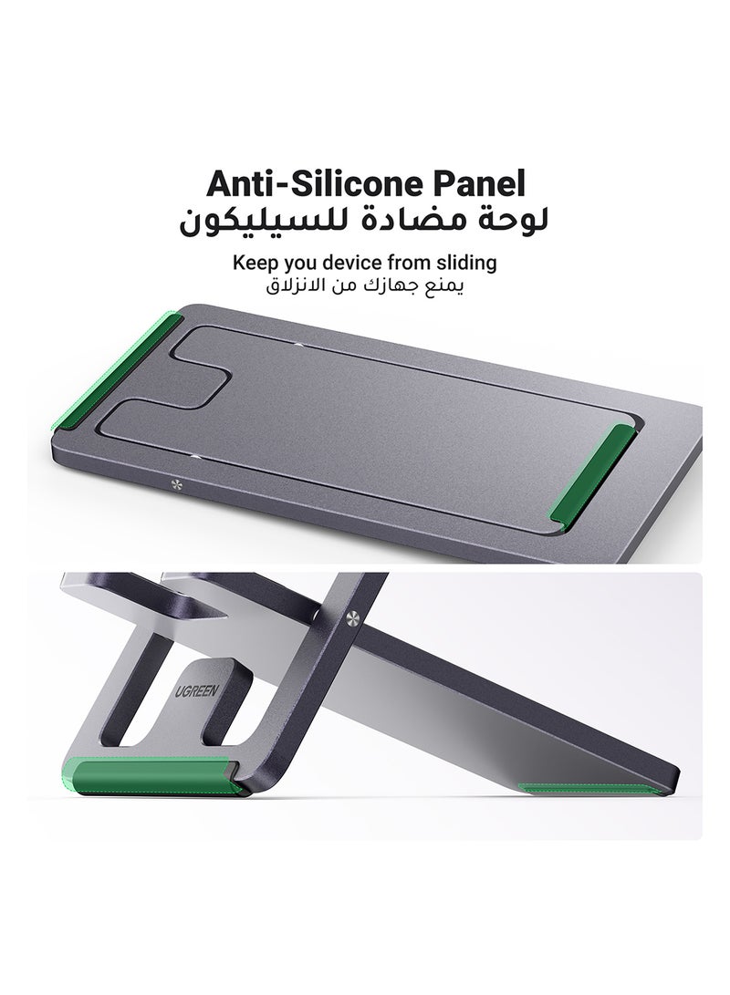 Ugreen - Cell Phone Stand, Portable Mobile Phone Holder, Adjustable iPhone Stand For Desk, Foldable View Angle Stand, Stable Alloy Metal Mobile Stand, Compatible With iPhone 16/15, Samsung S24 Series Sliver - Image 1