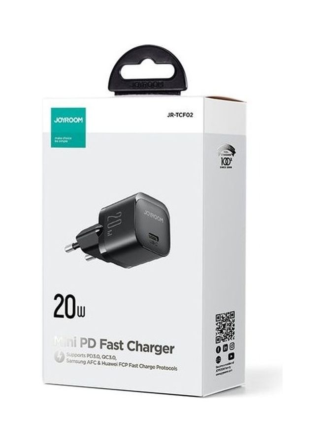JOYROOM JR-TCF02 PD 20W Nano Mini Charger Black