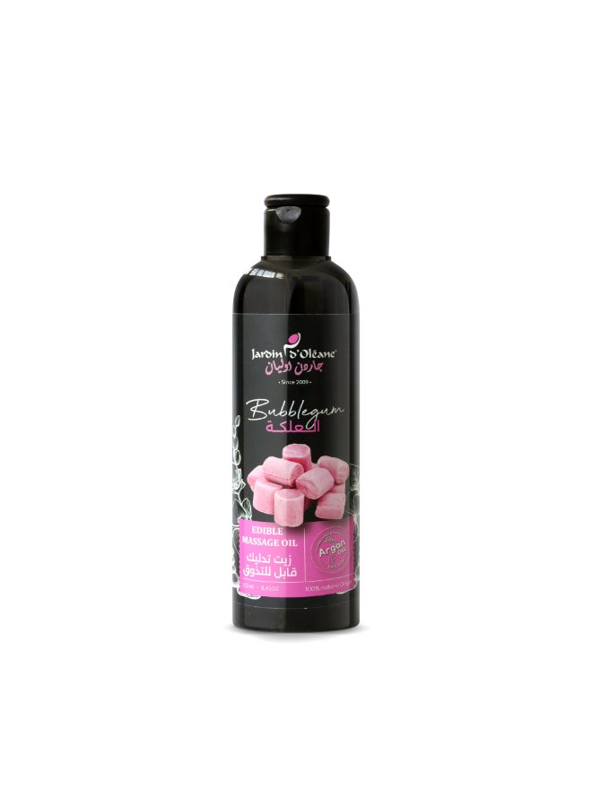 JARDIN D OLEANE Edible Massage Oil With Bubblegum Black 250ml - Image 1