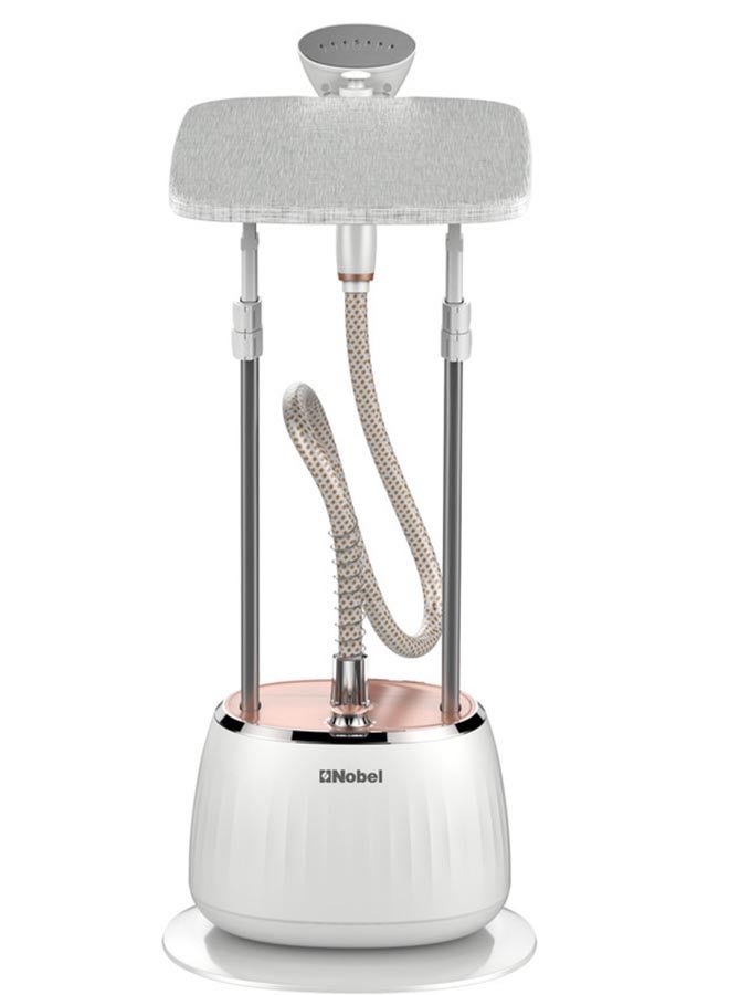 Nobel - Garment Steamer with Detachable Water Tank Heats Up in Just 45 Seconds, 50 Minutes of Steady Steam Output to Remove Stubborn Wrinkles 1.6 L 1800 W NGS55 White - Image 1