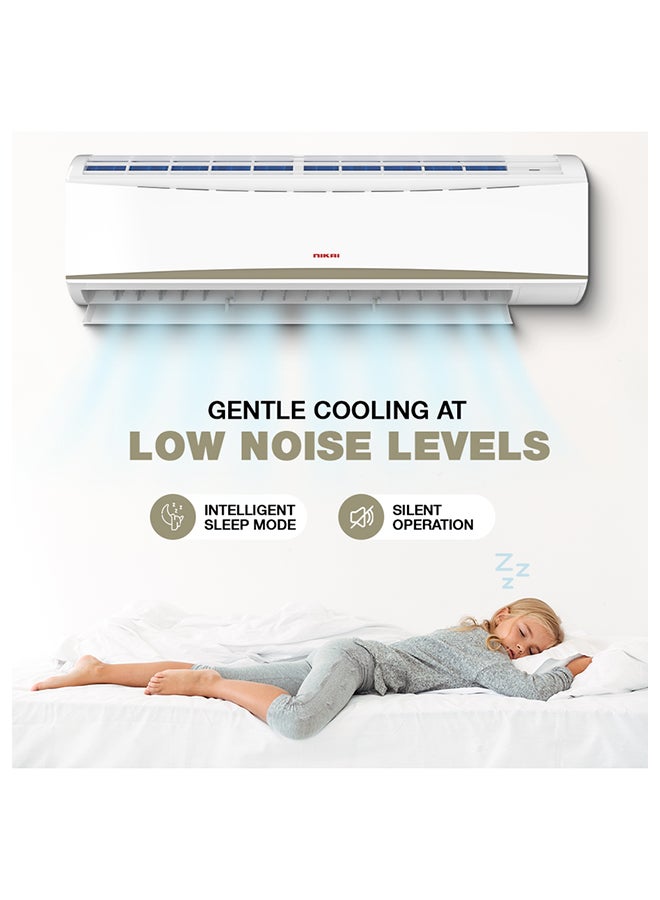 NIKAI - 3 Ton Piston Split AC, Energy Saving Air Conditioner, Efficient Cooling With T3 Tropical Piston Compressor, 36000 BTU, Auto Restart, Best For Home, Room, Office And Shops, 5 Years Compressor Warranty NSAC36138E24E White - Image 1