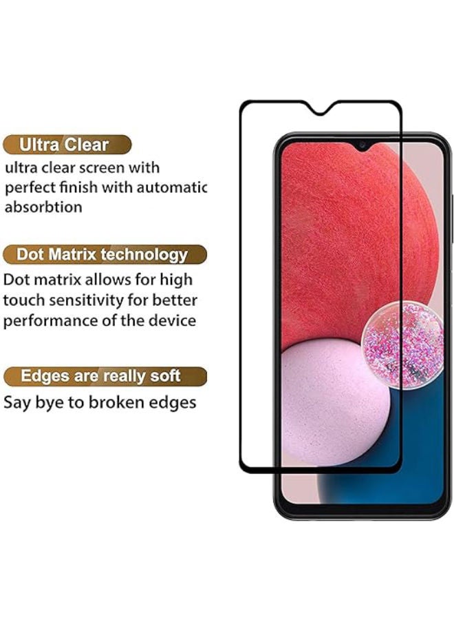 سامسونج - Samsung Glass لهاتف Samsung Galaxy A13+A14 / A23+A24 واقي شاشة زجاجي كامل الغراء من الحافة إلى الحافة - Image 1