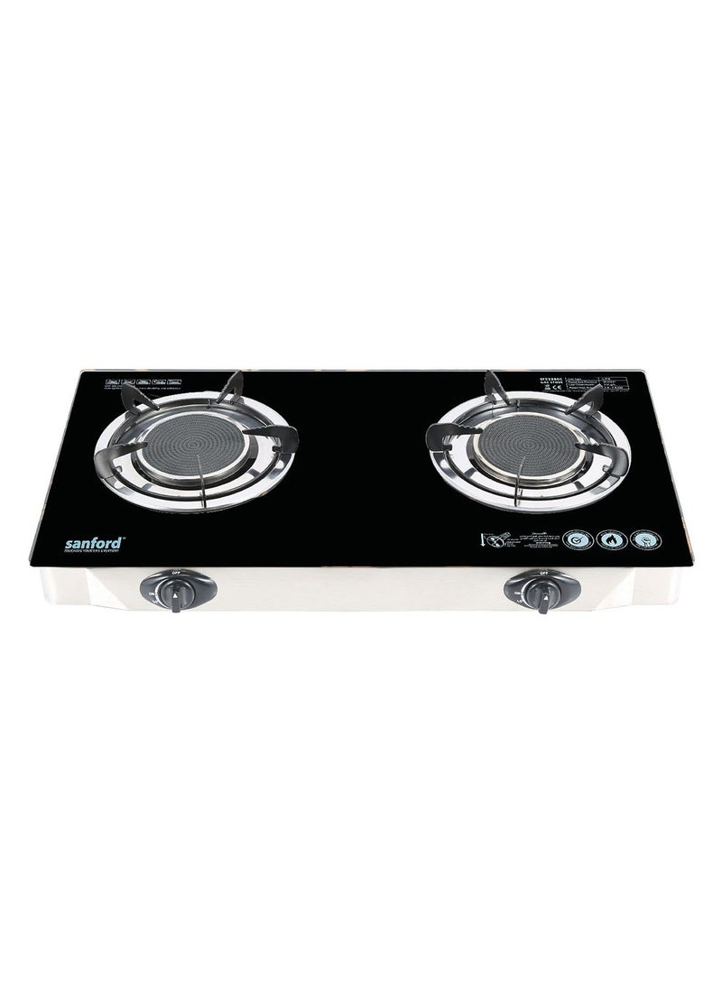Sanford Infrared Glass Gas Stove 2 Burner SF5351IGC A BLACK Black  - Image 1