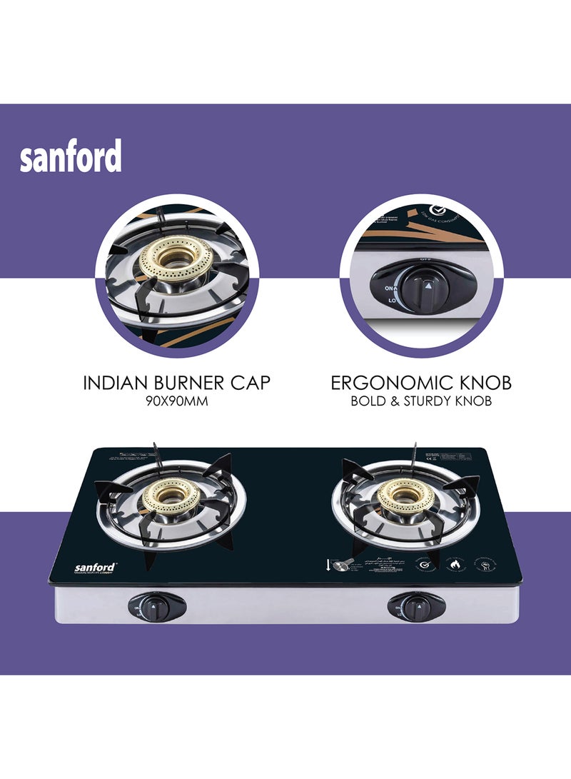 سانفورد موقد غاز زجاجي، 2 شعلة SF5228GC A - Image 2