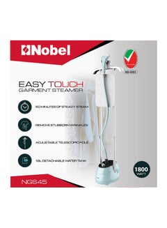 Nobel Garment Steamer with Detachable water Tank Adjustable Telescopic Pole & 35g/min Steam Flow 1.8 L 1800 W NGS45 Light Green  - Image 5
