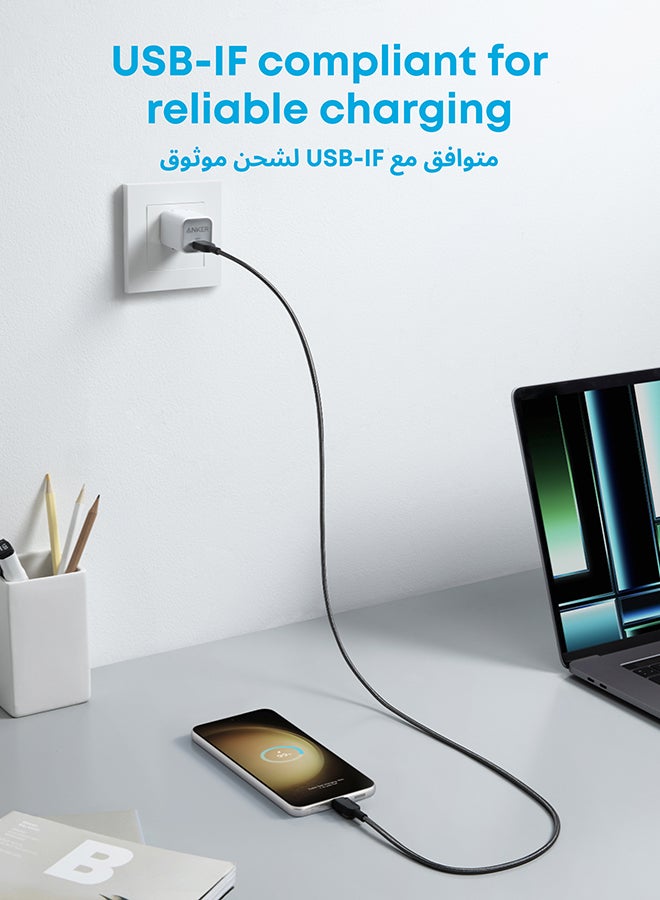 Anker USB C Cable, 310 USB C to USB C Cable (6ft, 2 Pack), (60W/3A) USB C Charger Cable Fast Charge for iPhone 16/15 Series, iPad, MacBook Pro/Air, Samsung, Huawei, Xiaomi, Vivo, Oppo(USB 2.0) Starlit  - Image 4