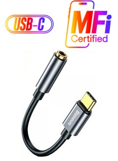 بيسوس محول سماعة رأس لهاتف iPhone 15، USB من النوع C إلى 3.5 ملم مقبس سماعة رأس أنثى Aux محول صوت دونجل لهاتف iPhone 15/15 Plus/15 Pro/15 Pro Max وiPad Pro وMacBook وGalaxy S23 وS22 والمزيد  - Image 1