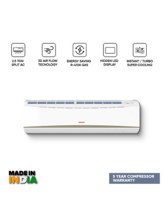 2.5 Ton Piston Split AC, Energy Saving Air Conditioner, Efficient Cooling With T3 Tropical Piston Compressor, 30000 BTU, Auto Restart, Best For Home, Room, Office And Shops, 5 Years Compressor Warranty NSAC30138E24E White - pnsku/N53410925A/45/_/1707911967/aea07c88-e1b5-497a-8d61-535e74a1de93