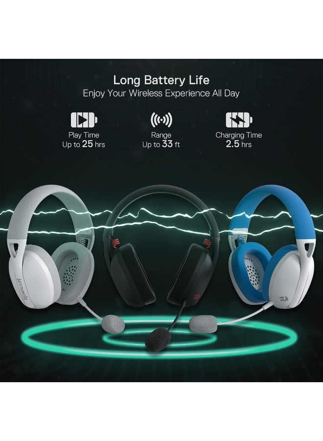 REDRAGON H848 Bluetooth Wireless Gaming Headset - Lightweight - 7.1 Surround Sound - 40MM Drivers - Detachable Microphone - Multi Platforms for PC, PS5/4/3, NS, Mobile - Image 5
