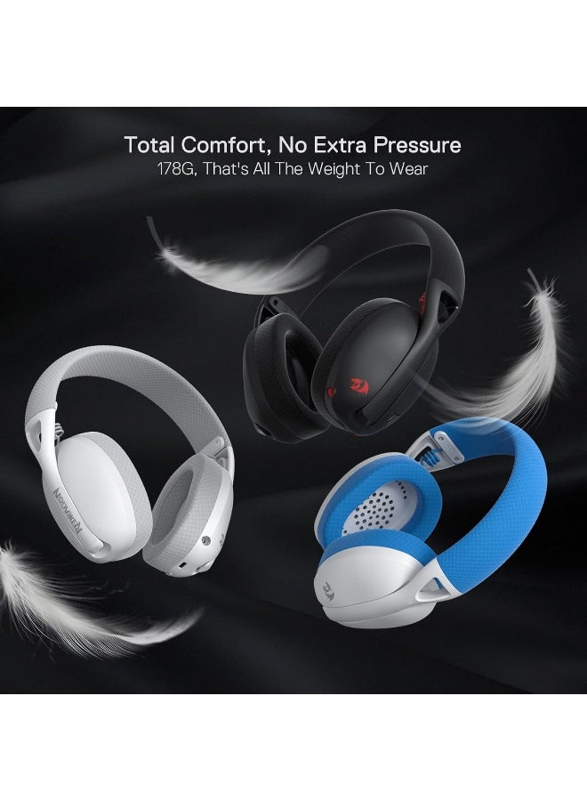 REDRAGON H848 Bluetooth Wireless Gaming Headset - Lightweight - 7.1 Surround Sound - 40MM Drivers - Detachable Microphone - Multi Platforms for PC, PS5/4/3, NS, Mobile - Image 4