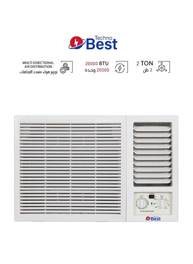 تكنو بيست - مكيف هواء نافذة 2.0 طن BWAC-024C أبيض BWAC-024C - Image 1