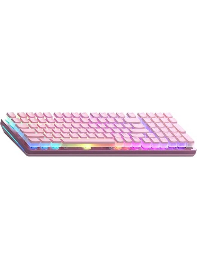 Aura V2 (Pink) - Pbt Pudding Keycaps For Mechanical Keyboards - Ansi (Us), Iso Compatible - Supports Full Size, Tkl, 75%, 60% Layouts