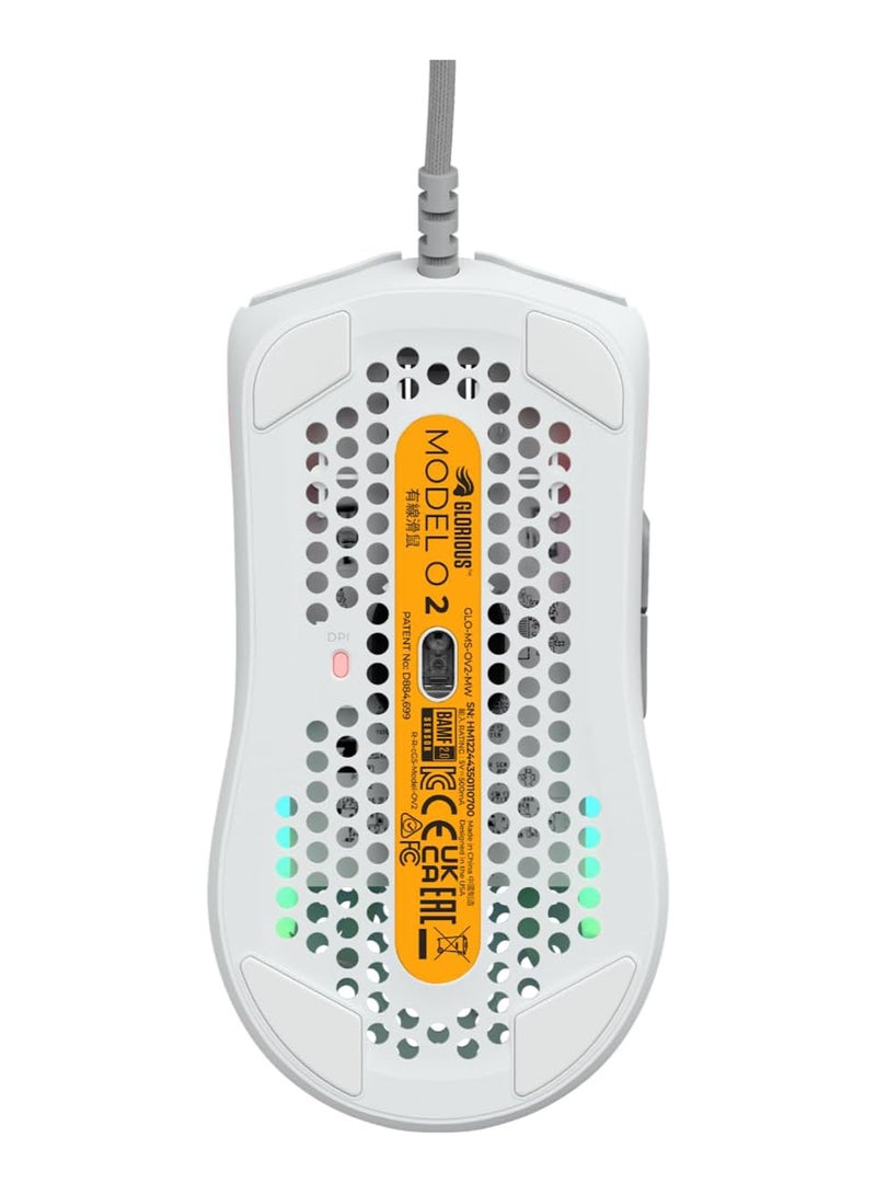 Glorious Model O2 Wired RGB Gaming Mouse, Ultralight 59-gram Weight,  26,000 DPI BAMF 2.0 Sensor, Crisp Switches Rated for 80M Clicks, RGB Lighting, G-Skates Mouse Feet, White | GLO-MS-OV2-MW  - Image 4