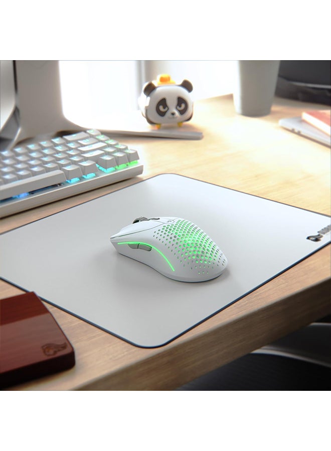 Model O 2 Wireless RGB Gaming Mouse, Ultralight 68-gram Weight, 26,000 DPI BAMF 2.0 Sensor, Hybrid 2.4 Ghz / BT, 210-hour Max Battery Life, Vibrant RGB Lighting, White | GLO-MS-OWV2-MW