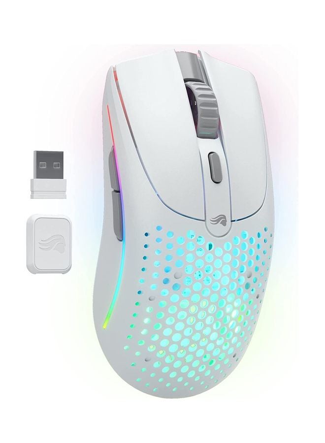Glorious Model O 2 Wireless RGB Gaming Mouse, Ultralight 68-gram Weight, 26,000 DPI BAMF 2.0 Sensor, Hybrid 2.4 Ghz / BT, 210-hour Max Battery Life, Vibrant RGB Lighting, White | GLO-MS-OWV2-MW  - Image 2
