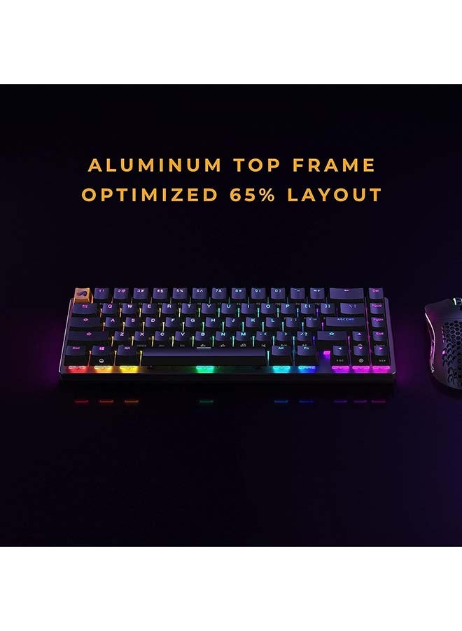 جلوريوس Glorious GMMK 2 العربية والإنجليزية RGB Gaming - لوحة مفاتيح ميكانيكية قابلة للتبديل السريع TKL، مفاتيح خطية، سلكية، ألعاب TKL وحجم كامل - لوحة مفاتيح RGB سوداء - Image 3