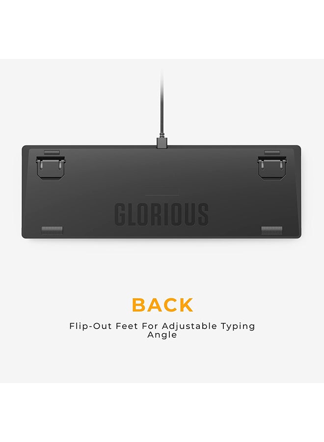 جلوريوس - Glorious GMMK 2 96% العربية والإنجليزية RGB Gaming - لوحة مفاتيح ميكانيكية قابلة للتبديل السريع TKL، مفاتيح خطية، سلكية، ألعاب TKL وحجم كامل - لوحة مفاتيح RGB سوداء - Image 1