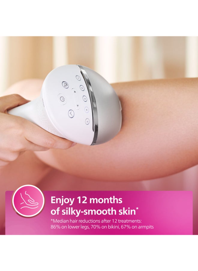 Philips - Philips Lumea IPL, Hair Removal, 8000 Series, Sense IQ Technology, Body Treatment Attachment, Corded Use, BRI940/00, 60 Days Money Back Guarantee White/Silver - Image 1