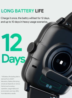 Aukey Smartwatch 1.69-inch TFT LCD display, IP68 Waterproof, 12 Days Battery Life Fitness Tracker with Sport & Health tracking & Customise faces SW-1P Black  - Image 5