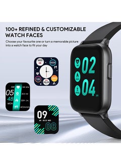 Aukey Smartwatch with Calling Function, 1.69-inch TFT LCD display, IP68 Waterproof, 25 Days Battery Life Fitness Tracker with Sport & Health tracking & Customise faces SW-1 Black  - Image 4