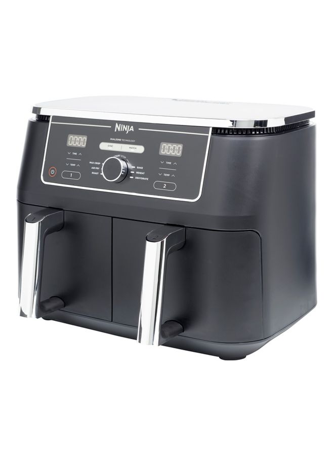 Ninja Foodi MAX Dual Zone Digital Air Fryer, 2 Drawers, 9.5L, 6-In-1, Uses No Oil, Air Fry, Max Crisp, Roast, Bake, Reheat, Dehydrate, Cook 8 Portions, Non-Stick Dishwasher Safe Baskets, B 9.5 L 2470 W AF400ME/AF400EU Black - Image 4