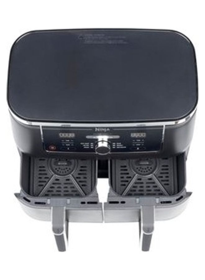 Ninja Foodi MAX Dual Zone Digital Air Fryer, 2 Drawers, 9.5L, 6-In-1, Uses No Oil, Air Fry, Max Crisp, Roast, Bake, Reheat, Dehydrate, Cook 8 Portions, Non-Stick Dishwasher Safe Baskets, B 9.5 L 2470 W AF400ME/AF400EU Black - Image 3